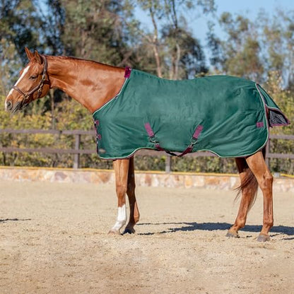 Kensington Protective Products Signature Light Weight Horse Turnout Blanket, Hunter, 69-in | 1200D ripstop waterproof shell with breathable wicking liner, 80g fill best for mild spring and fall weather