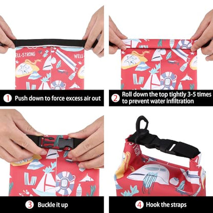 Waterproof First Aid Kit for Boat Marine Roll Top Dry Bag Red Sea - color: Ws011-redsea