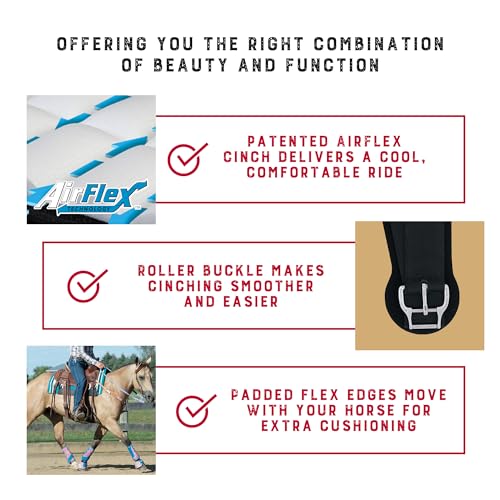 Weaver Equine Airflex Roper Horse Cinch, Anti-Slip Nylon Webbing