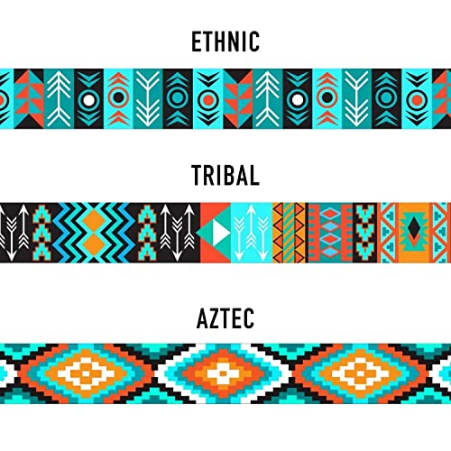 Tribal Aztec Cat Collar 2-Pack, Breakaway with Bell - color: Ethnic + Tribal