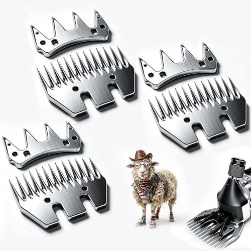 13 Tooth Grooming Replacement Blades for Oster/Lister/Heiniger | For GDJOB/BEETRO/Dragro/TAKEKIT Sheep Clippers Blades, For Grooming Goats, For Grooming Lambs,Silver, 3PCS - color: Silver/3pcs
