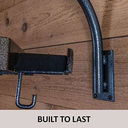 EASY-UP Pro Non-Slip Carousel Tack Rack with Hooks | Color Gray Armor | Enhanced Tack Room Organization | Convenient Carousel Design | Non-Slip Racks