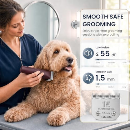 Clipper Blades Pet Grooming Clipper Replacement Blades Detachable Blade Compatible with andis/wahl/Oster Dog Clippers (15#) - color: 15#