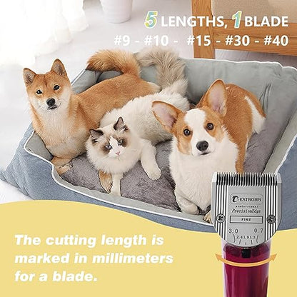 Dog 5-in-1 Adjustable Fine Blade Compatible with Wahl Arco,Bravura Clipper