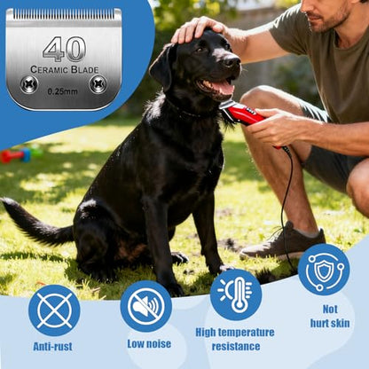 Dog Grooming Replacement Blades Compatible with Andis Dog Clipper - size: 40-3PCS