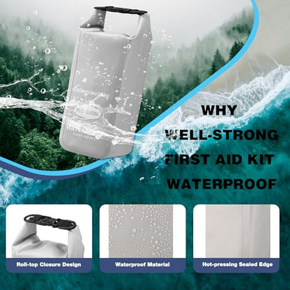 Waterproof First Aid Kit for Boat Marine Roll Top Dry Bag Light Grey - color: Ws011-lightgrey