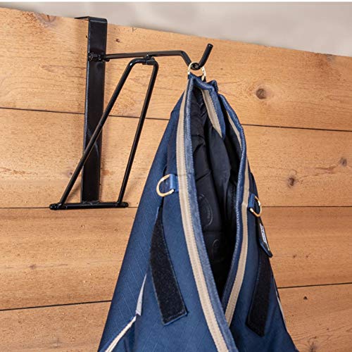EASY-UP Collapsible Horse Tack Utility Hanger | Portable to Hang Over Trailer Door or Stall Board | Folds Down & Tucks Away for Storage | Keeps Blankets Off Floor and Stall Walls