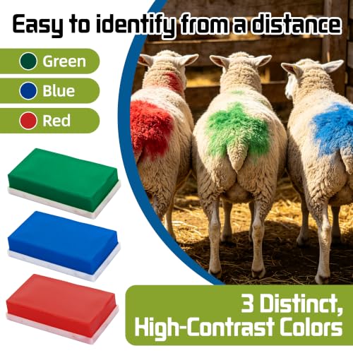 Replacement Marking Crayon Blocks for Ram Breeding Harness (Red,Blue,Green) - color: Red,Blue,Green