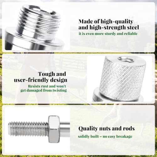 304 Stainless Steel Goat Sheep Catcher Hook, Adjustable Livestock Leg Grabber Tool 44"–70", Heavy Duty Shepherd Crook for Farm Shearing, Milking & Health Checks