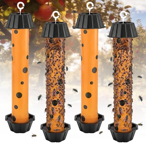 4pk Fly Trap Fly Stick Fly Strips Hanging Indoor & Outdoor - size: 4 pack