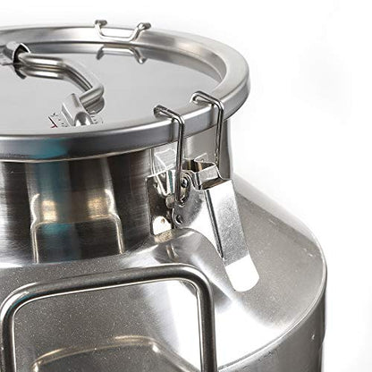 1 mm Thickened Stainless Steel Milk Can Large Liquid Container Storage,Stainless Steel Milk Bucket With Sealing Lid and Carry Handle,for Wine, Oil Storage Transport (60L/15.9 Gal) - size: 60L/15.9 Gal