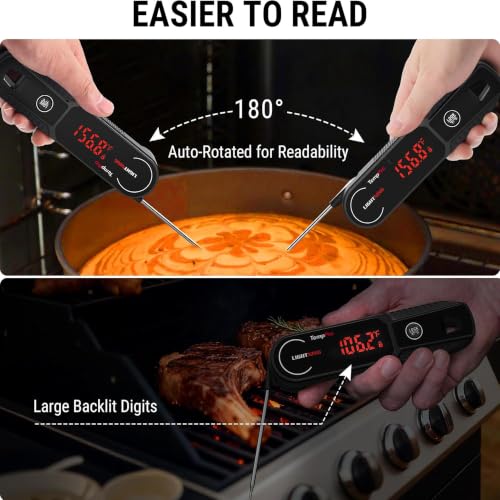 TempPro TempSwift 1 Sec Instant Read Meat Thermometer Digital - color: Black