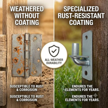 4 Pcs Wall Mount Gate Hinge, Farm Gate Hinges Chain Link Fence Gate Hinge - size: 4 Pack