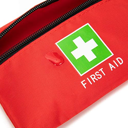 Red Emergency Pouch - Small Travel First Aid Bag for Car, Home, Office & Outdoors (8.3x5.5) - style: 8.3x5.5inch