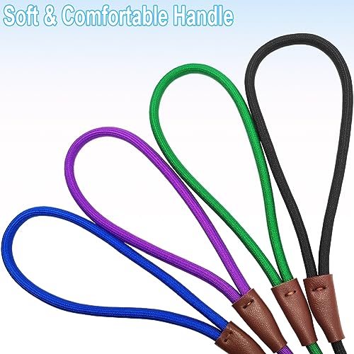 Small Dog Leash 1/4" by 6/8/10FT Lightweight Strong Rope Leash - color: dark blue, size: 1/4" x 10'