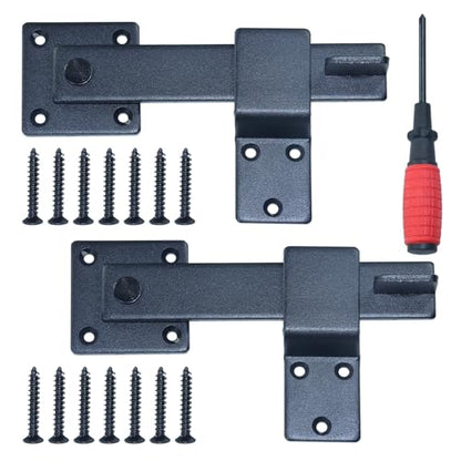 2 Pack Heavy Duty Barn Door Latch, Gate Latch for Wooden Fence