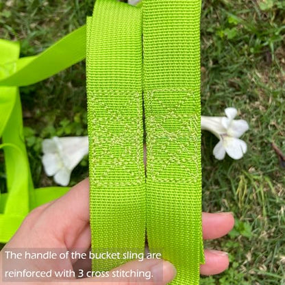 Bucket Sling Lifting for 5 Gallon Bucket Green，Multifunctional Handling Sling，Webbing Sling is Load Rated Up to 200Pounds