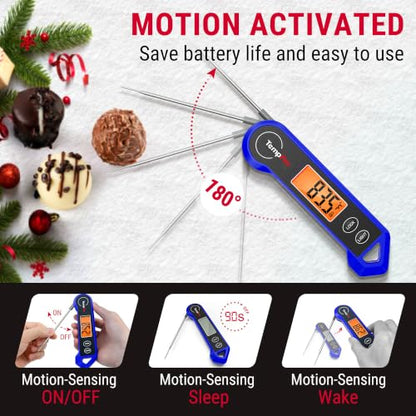 TempPro TP19H 1 Sec Digital Meat Thermometer for Cooking - color: Blue
