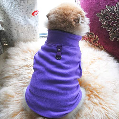 Dog Sweater, Soft Fleece Vest with Leash Ring Pullover Jacket Winter Pet Dog Clothes for Puppy Small Dogs Cats Teddy Chihuahua Yorkshire for Christmas (XS, Purple) | Winter Jacket,Pet Clothing,Dog Clothes,Puppy,For Small Dogs Cats,Teddy,Cat Apparel,Dog Co