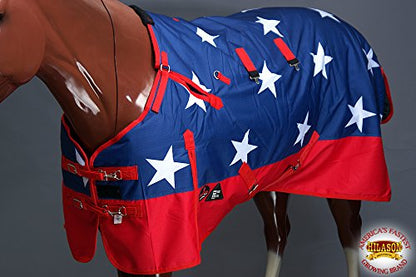 HILASON 600D Winter Waterproof Miniature Horse Blanket US Flag - color: US Flag, size: 44 In