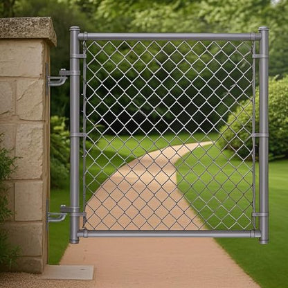 Gate Hinges,2 PCS Wall Mount Gate Hinge,Gate Hinges Heavy Duty for Farm Gates,Chain Link Fence Gate Hinge with 5/8 Hinge Pin (Screws Not Included) - color: Silver, size: 2 Pack
