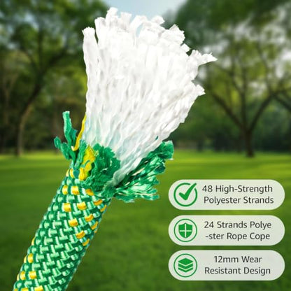 Heavy Duty Tree Swing Ropes with Safer Lock-(2Pack,Green,20FT) - color: Green, size: 240''(20FT)-2 Pack