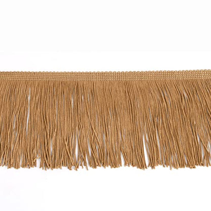 Chainette Fringe Trim 5 Yard x 4 Inches Fabric Tassel Trims - color: Coffee, size: 4"-5Yards/R
