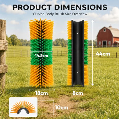 Livestock Scratching Brush, Curved Animal Scratcher for Goats and Sheep - color: Slim waist 1pcs