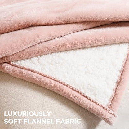 Templewet Heated Blanket Throw 50" x 60",Soft Electric Blanket,Pink | Timer Settings,Auto Off,Soft Sherpa Heated Throw Blanket,Machine Washable,Fast Heating for Sofa Bed Office Use,Gifts for Mom - color: Candy Pink