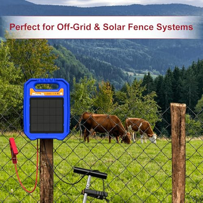 Electric Fence Lead Wire with Alligator Clip – Connection Cable for Fencing Systems Compatible with Solar Electric Fence Charger, Energizer - style: JZ2