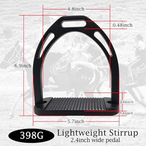 THREE ARCHERS Lightweight English Stirrups for Jumping/Dressage/Trail - color: Black