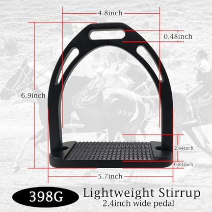 THREE ARCHERS Lightweight English Stirrups for Jumping/Dressage/Trail - color: Black