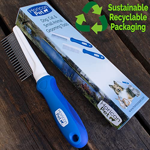 Detangling Dog Comb with Long & Short Stainless Steel Metal Teeth - Dogs, Cats & Small Animals for Removing Matted Fur, Knots & Tangles - style: 37 Pin Comb L/S