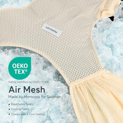 Momcozy Baby Wrap Carrier, Easy-On 2-Piece Design, Air Mesh Cooling - color: Air Mesh-Beige