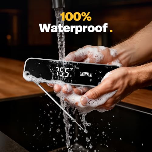 0.3 Sec Instant Read Meat Thermometer Digital for Grilling, Grey