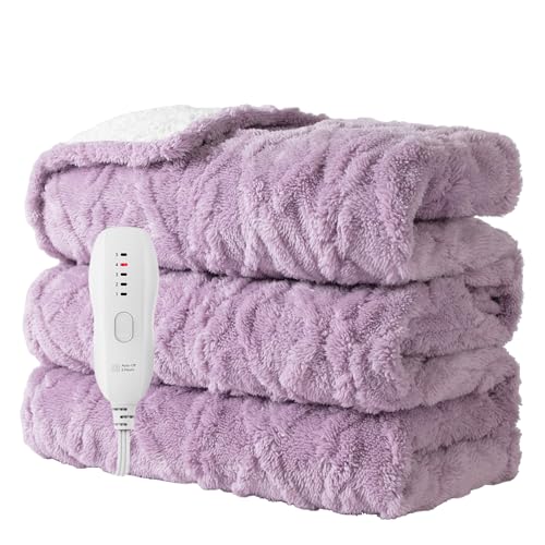 Heated Blanket 50''x60'', Soft Heated Throw Blanket,Purple - color: Purple, size: 5060