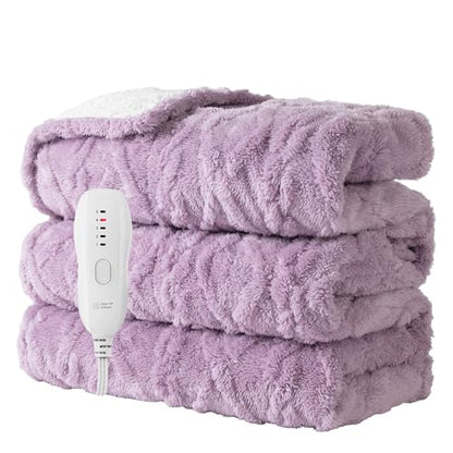 Heated Blanket 50''x60'', Soft Heated Throw Blanket,Purple - color: Purple, size: 5060