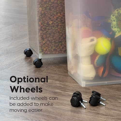 IRIS USA Dog Food Storage Container, 2-Pack, Up to 30 lbs, Black - color: Black, size: 30 lbs - 2 Pack