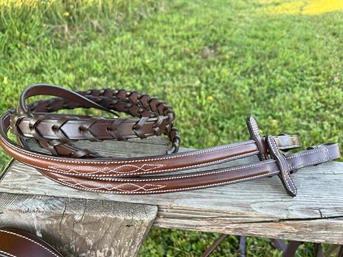 Leaders Padded Hunter Bridle with Reins, Hunter Bridle for Horses English Hunter Jumper Bridle with Reins
