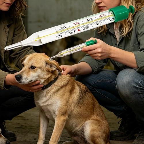 Pet Temperature Meter with Stretch Cord and Tail Clip