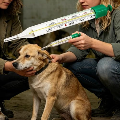 Pet Temperature Meter with Stretch Cord and Tail Clip