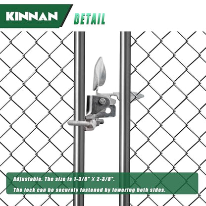 1 Pack KINNAN Chain Link Fence Butterfly Gate Latch, Galvanized Steel Butterfly Gate Latch for 1-3/8" Gate Frame and 2-3/8" Gate Post, Fence Gate Latch with Padlock Hole