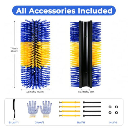 2 Packs Livestock Scratch Brush, Goats Brush Horse Scratching Post - color: Blue