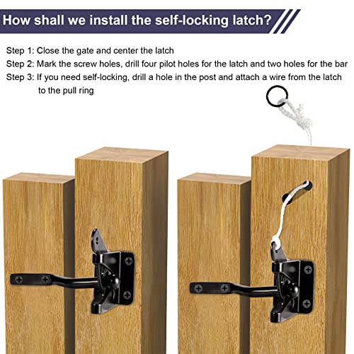 Anti Sag Gate Kit Heavy Duty No Sag Kit for Wooden Gate Fence with a Gate Latch - style: No Sag Kit A