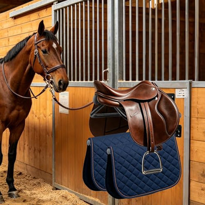 4 Pack Saddle Rack with Double Pad Bar Heavy Duty Wall Mounted Saddle Rack Detachable Saddle Stand for English & Western Saddles