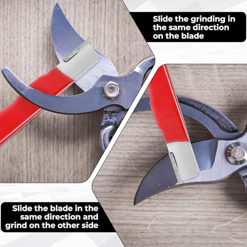 4 Pack Garden Tool Sharpener Portable Knife Sharpener Garden Knife Sharpeners Mini Speedy Edge Sharpening Multipurpose Carbide for Trimming Knives Cutter Scissor Axe Clipper Pruners