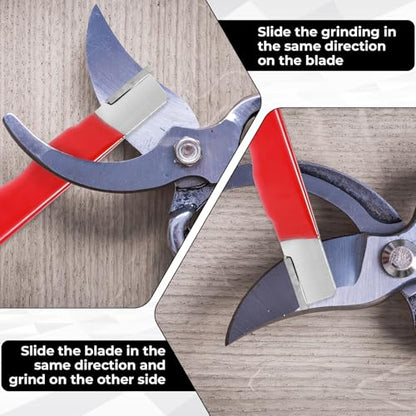 4 Pack Garden Tool Sharpener Portable Knife Sharpener Garden Knife Sharpeners Mini Speedy Edge Sharpening Multipurpose Carbide for Trimming Knives Cutter Scissor Axe Clipper Pruners