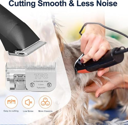 7FC Clipper Blade Compatible with Andis, Wahl and Oster Dog Clippers,3 PACK - color: 7FC 3PACK