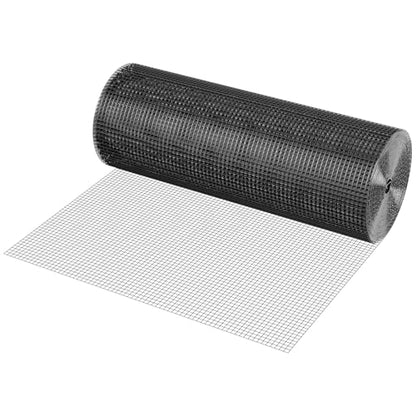 VEVOR Hardware Cloth 24 in x 50 ft, 1/2 in 19 Gauge Galvanized Wire Mesh Roll, Weather-Resistant Vinyl Coated Chicken Wire Fencing, Heavy Duty Welded Garden Plant Fencing for Rabbit Cage Snake Fence - size: 24in*50ft