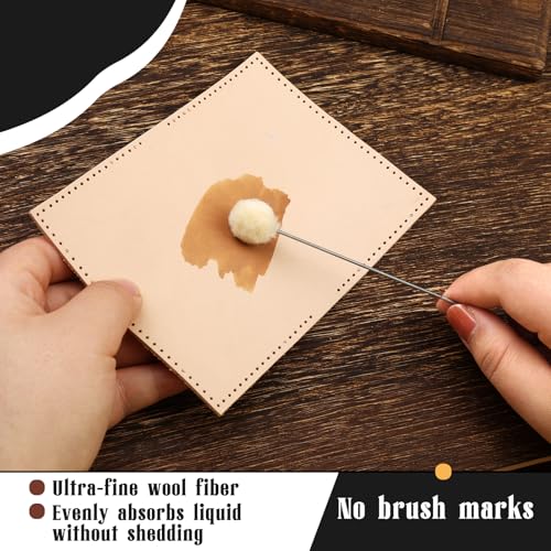 BUTUZE 15 Pcs Wool Daubers, Wool Daubers for Leather Dye - size: 10 Pcs